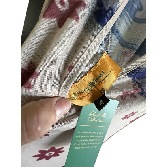 HOUSE OF AAMA Women's Multicolor La Sirene Bodycon Maxi Dress Size 4 - Picture 11 of 14